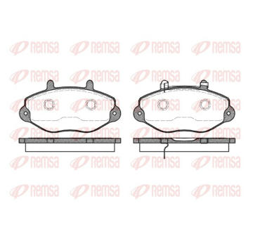 Sada brzdových destiček, kotoučová brzda REMSA 0392.02