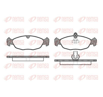 Sada brzdových destiček, kotoučová brzda REMSA 0393.30