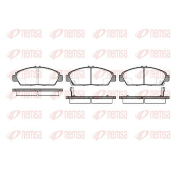 Sada brzdových destiček, kotoučová brzda REMSA 0406.02