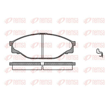 Sada brzdových destiček, kotoučová brzda REMSA 0412.20