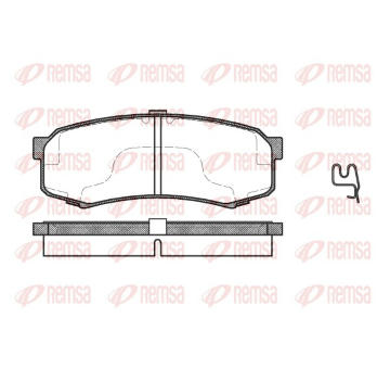 Sada brzdových destiček, kotoučová brzda REMSA 0413.04