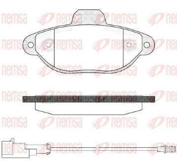 Sada brzdových destiček, kotoučová brzda REMSA 0414.22