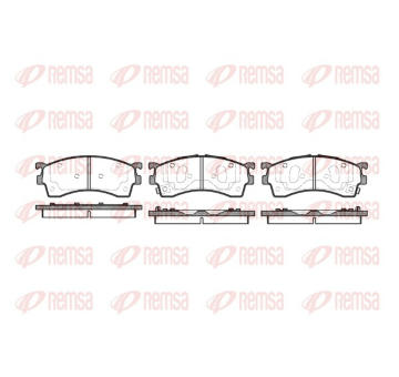 Sada brzdových destiček, kotoučová brzda REMSA 0415.12