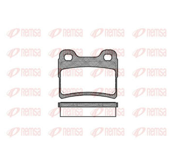 Sada brzdových destiček, kotoučová brzda REMSA 0417.10