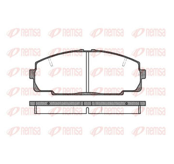 Sada brzdových destiček, kotoučová brzda REMSA 0421.20