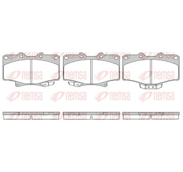 Sada brzdových destiček, kotoučová brzda REMSA 0429.14