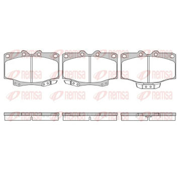 Sada brzdových destiček, kotoučová brzda REMSA 0430.04