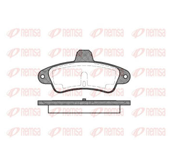 Sada brzdových destiček, kotoučová brzda REMSA 0433.00