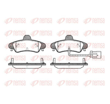 Sada brzdových destiček, kotoučová brzda REMSA 0433.12