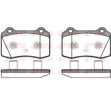 Sada brzdových destiček, kotoučová brzda REMSA 0434.58