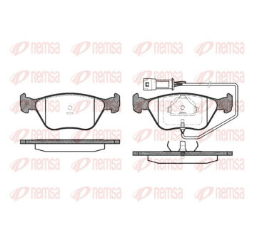 Sada brzdových destiček, kotoučová brzda REMSA 0437.02