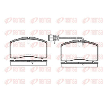 Sada brzdových destiček, kotoučová brzda REMSA 0448.02