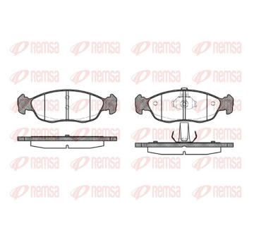 Sada brzdových destiček, kotoučová brzda REMSA 0461.10