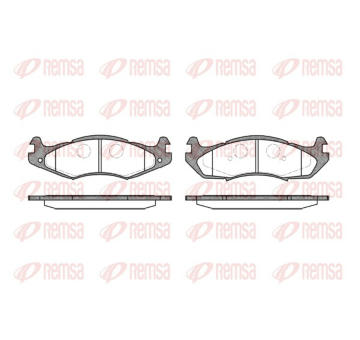 Sada brzdových destiček, kotoučová brzda REMSA 0463.00