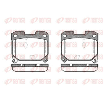 Sada brzdových destiček, kotoučová brzda REMSA 0475.04