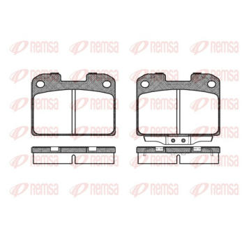 Sada brzdových destiček, kotoučová brzda REMSA 0476.00