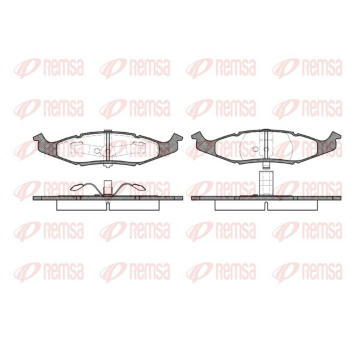 Sada brzdových destiček, kotoučová brzda REMSA 0477.00