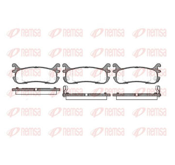 Sada brzdových destiček, kotoučová brzda REMSA 0479.02
