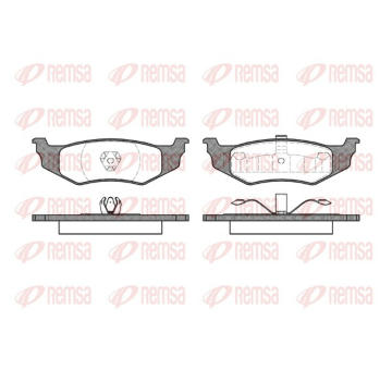 Sada brzdových destiček, kotoučová brzda REMSA 0482.00