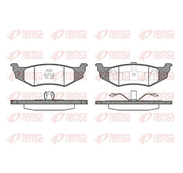Sada brzdových destiček, kotoučová brzda REMSA 0482.40