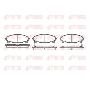 Sada brzdových destiček, kotoučová brzda REMSA 0501.02