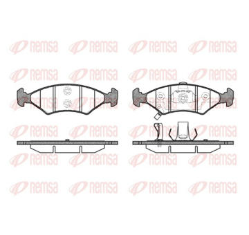 Sada brzdových destiček, kotoučová brzda REMSA 0502.22