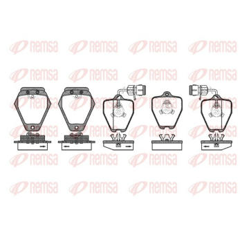 Sada brzdových destiček, kotoučová brzda REMSA 0508.02