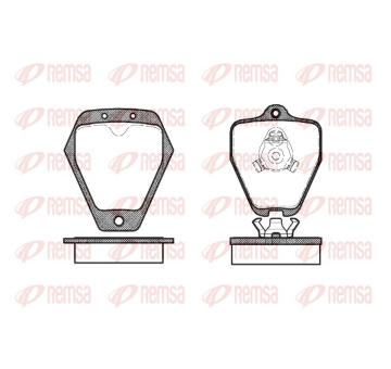 Sada brzdových destiček, kotoučová brzda REMSA 0508.10