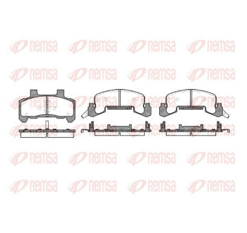 Sada brzdových destiček, kotoučová brzda REMSA 0526.02