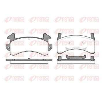 Sada brzdových destiček, kotoučová brzda REMSA 0543.00