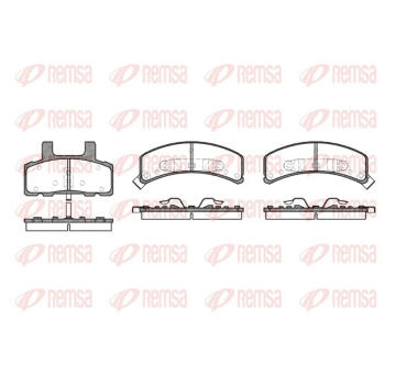 Sada brzdových destiček, kotoučová brzda REMSA 0552.02