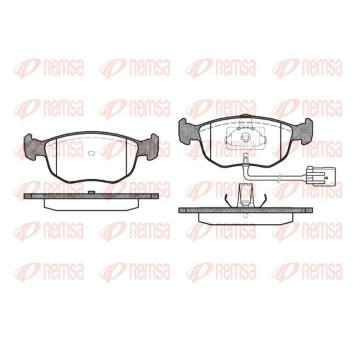 Sada brzdových destiček, kotoučová brzda REMSA 0575.02