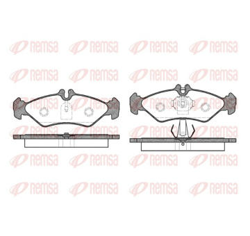 Sada brzdových destiček, kotoučová brzda REMSA 0579.00