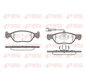 Sada brzdových destiček, kotoučová brzda REMSA 0587.12