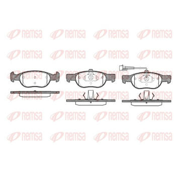 Sada brzdových destiček, kotoučová brzda REMSA 0588.11