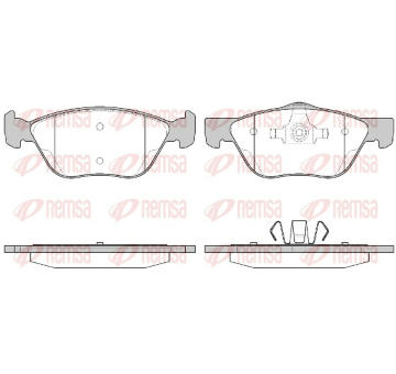 Sada brzdových destiček, kotoučová brzda REMSA 0589.20