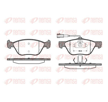 Sada brzdových destiček, kotoučová brzda REMSA 0589.32