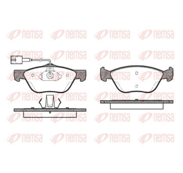 Sada brzdových destiček, kotoučová brzda REMSA 0589.42