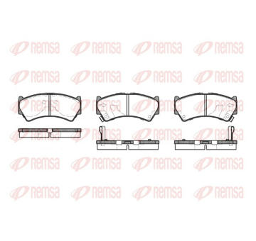 Sada brzdových destiček, kotoučová brzda REMSA 0592.52