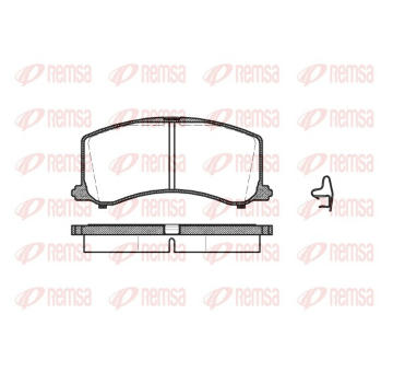 Sada brzdových destiček, kotoučová brzda REMSA 0595.02
