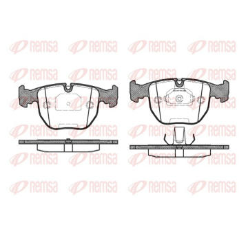 Sada brzdových destiček, kotoučová brzda REMSA 0596.00