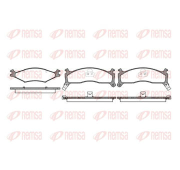 Sada brzdových destiček, kotoučová brzda REMSA 0600.02