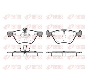 Sada brzdových destiček, kotoučová brzda REMSA 0601.00