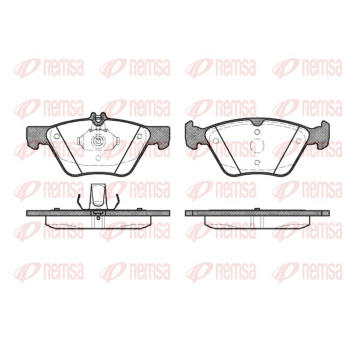 Sada brzdových destiček, kotoučová brzda REMSA 0601.20