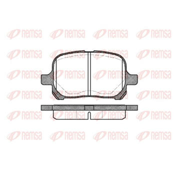 Sada brzdových destiček, kotoučová brzda REMSA 0621.00