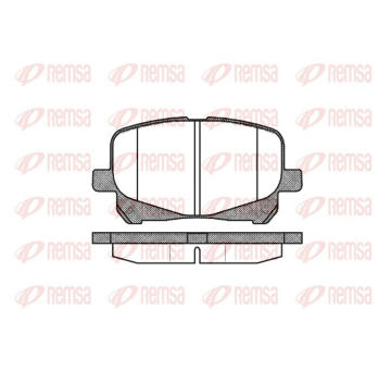 Sada brzdových destiček, kotoučová brzda REMSA 0621.10