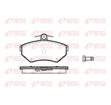 Sada brzdových destiček, kotoučová brzda REMSA 0631.00