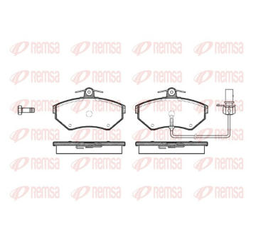 Sada brzdových destiček, kotoučová brzda REMSA 0631.12