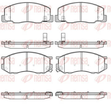 Sada brzdových destiček, kotoučová brzda REMSA 0636.04