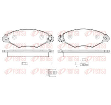 Sada brzdových destiček, kotoučová brzda REMSA 0643.30
